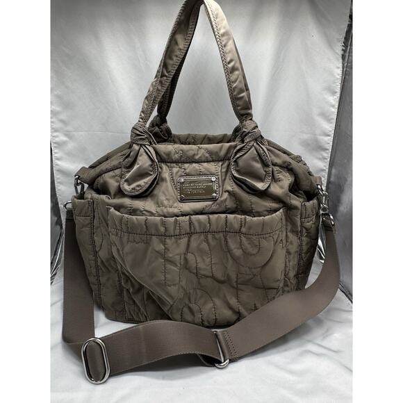 Marc by Marc Jacobs Core Pretty Eliz-a-baby Shoulder Diaper Bag Tan Beige Tote - Picture 1 of 12
